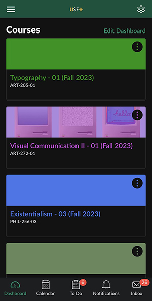 Canvas homepage